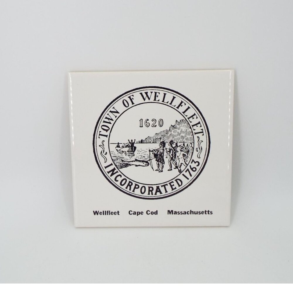 Screencraft Hand Decorated Massachusetts Ceramic Trivet Tiles Set of 3 - Picture 3 of 9